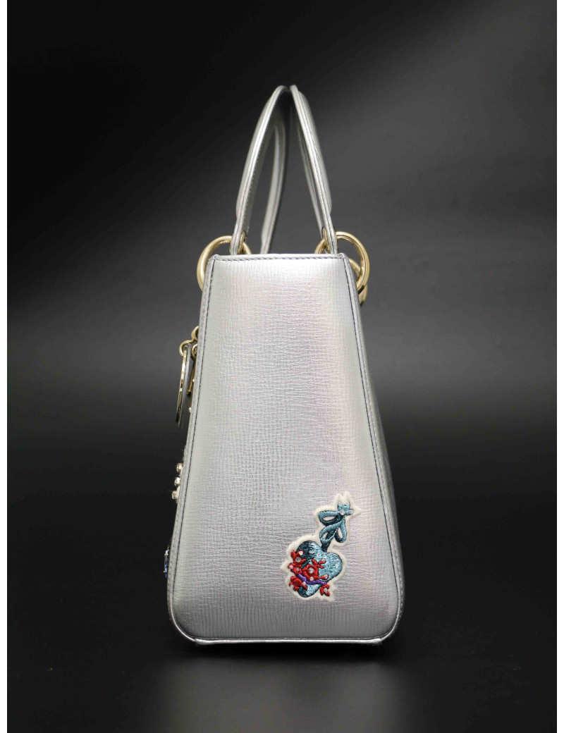Lady DIOR argent patchwork