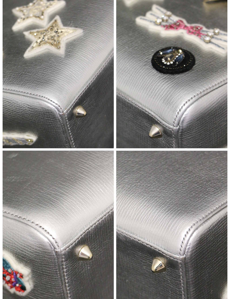 Lady DIOR argent patchwork