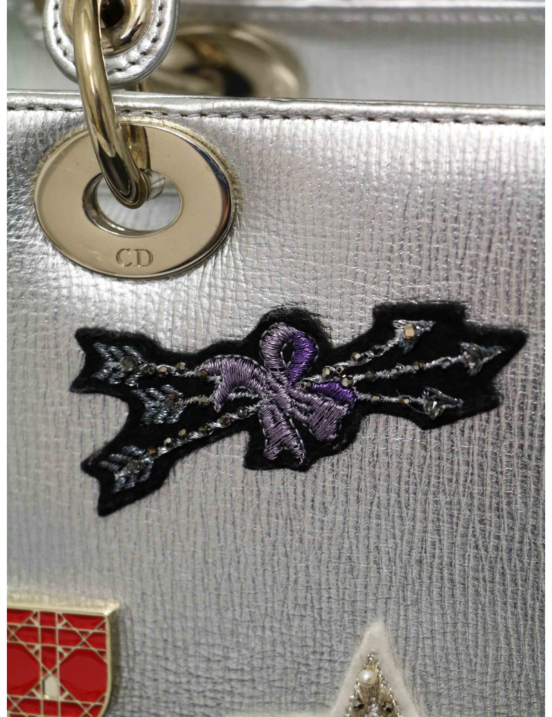 Lady DIOR argent patchwork