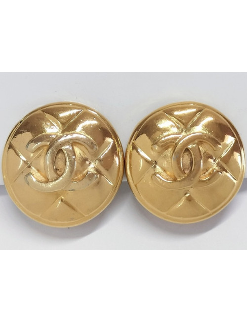 Clips matelassés CHANEL dorés