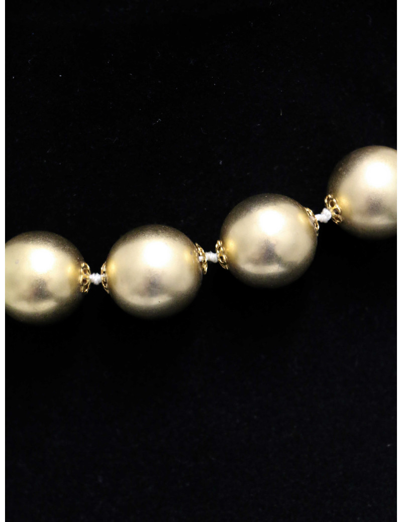 Collier CHANEL perles dorées Vintage