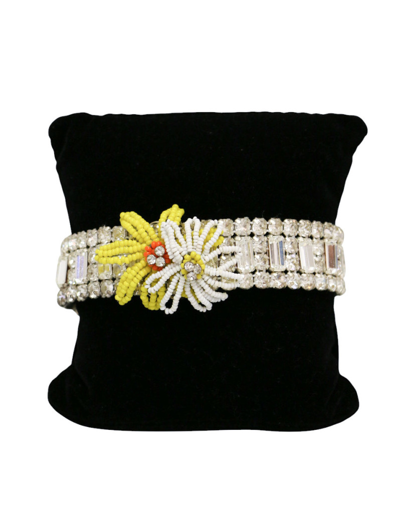 Bracelet CHRISTIAN LACROIX marguerites perles strass