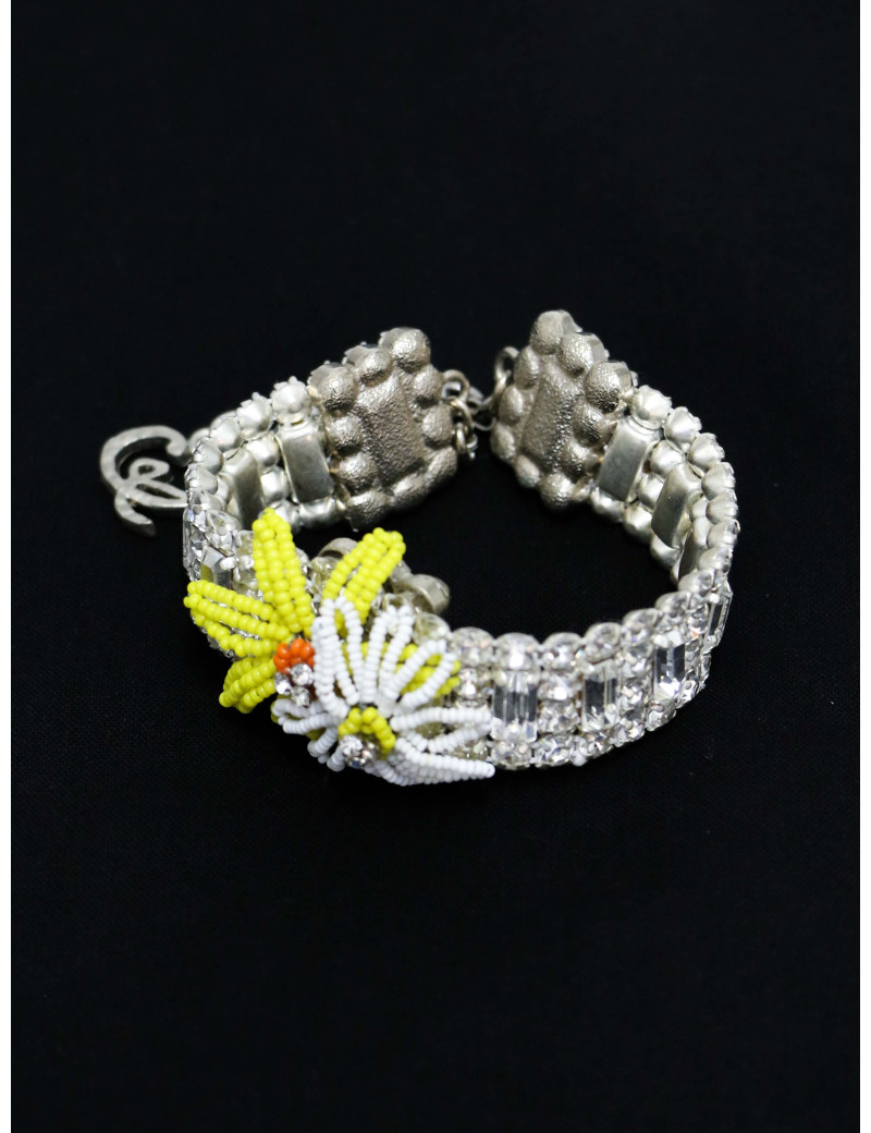 Bracelet CHRISTIAN LACROIX marguerites perles strass