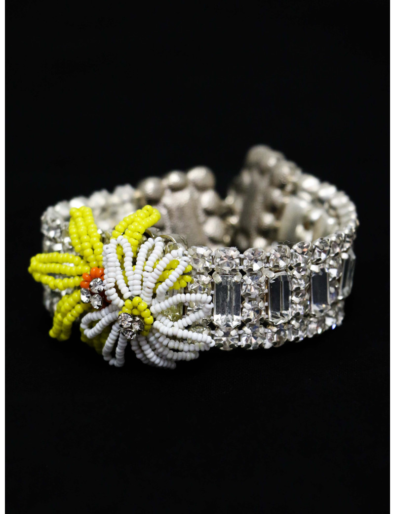 Bracelet CHRISTIAN LACROIX marguerites perles strass