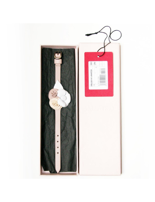 Bracelet fleurs en cuir VALENTINO