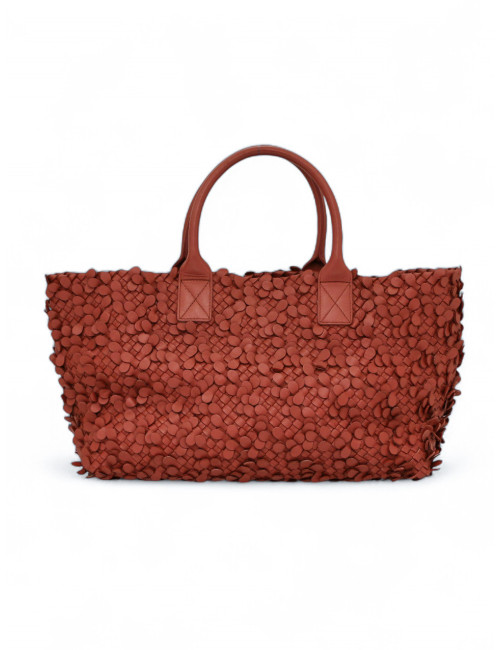 Cabas BOTTEGA VENETA Poussin Paillettes cuir tressé