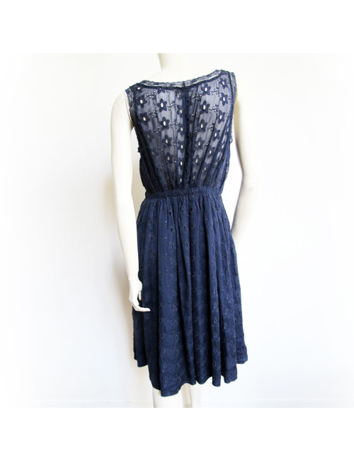 Robe d'été bleu marine NINA RICCI