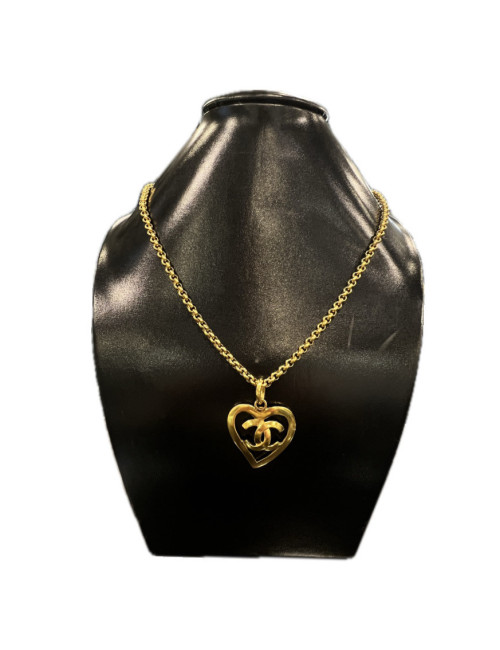 Pendentif coeur CHANEL avec sa chaine