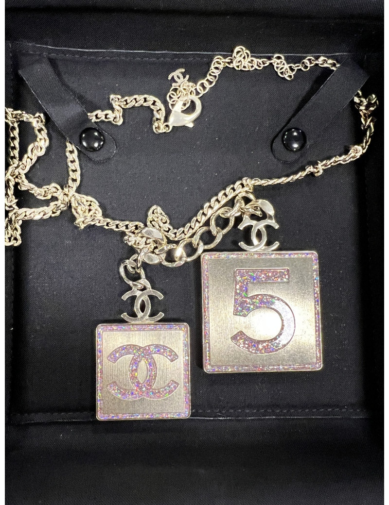 Collier N5 CHANEL strass rose