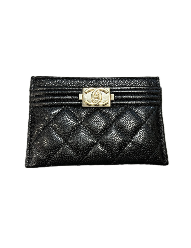 Porte cartes CHANEL Boy noir