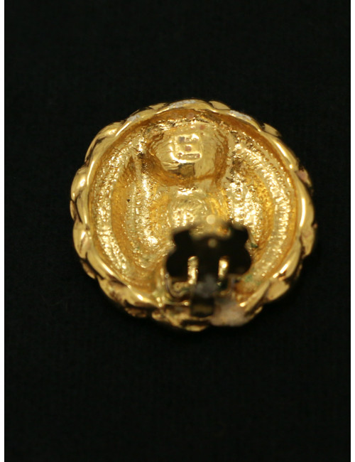 Clips d'oreille YSL YVES SAINT LAURENT dorés perle