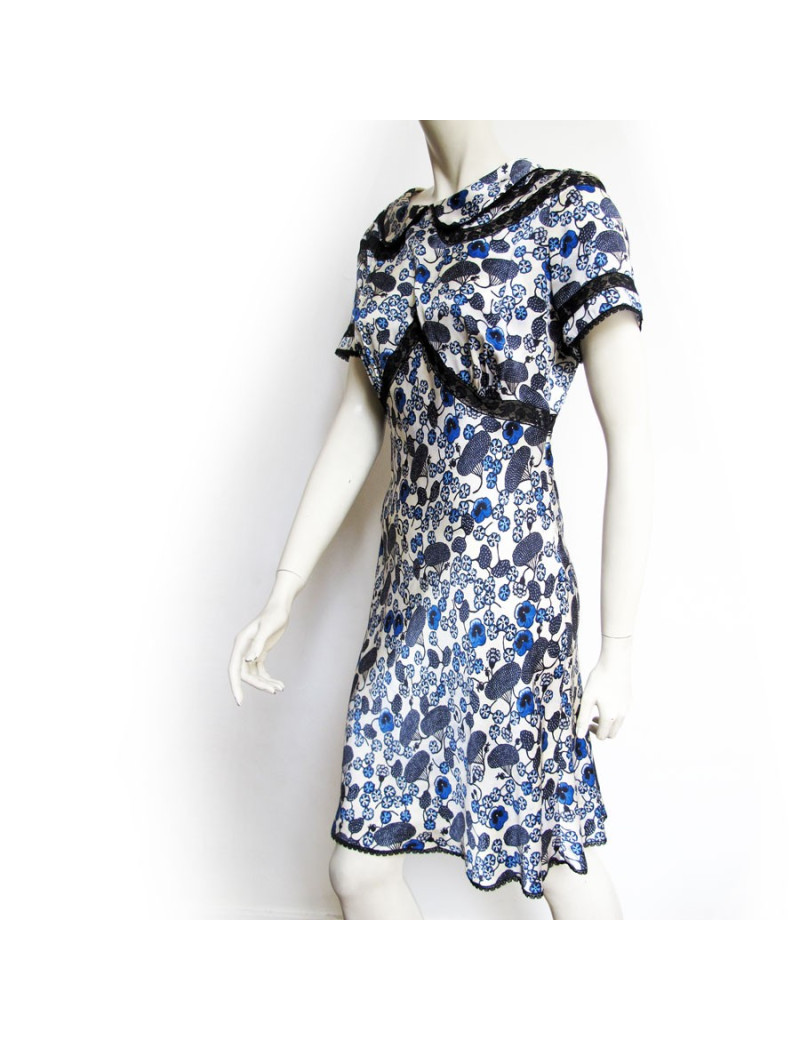 Robe ROCHAS T 46 en soie