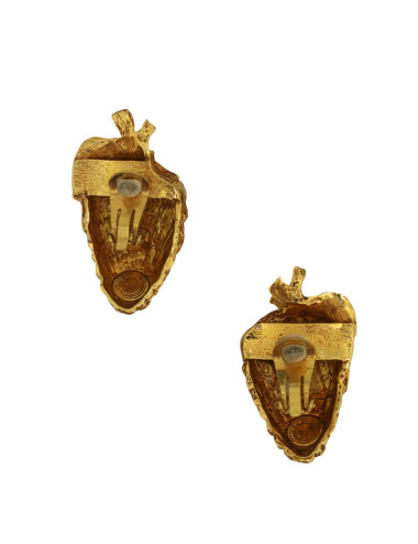 DOMINIQUE AURIENTIS boucles d'oreille pomme de pin 2