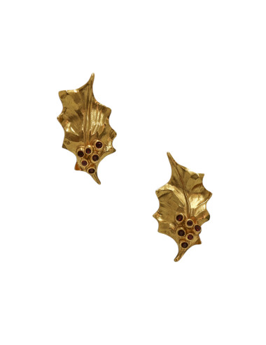 Boucles d'oreille YSL modèle Houx
