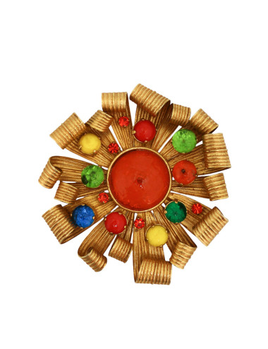 Imposante broche DOMINIQUE AURIENTIS rubans 1980