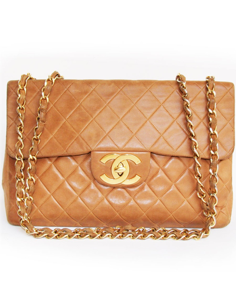 Maxi jumbo CHANEL beige vintage