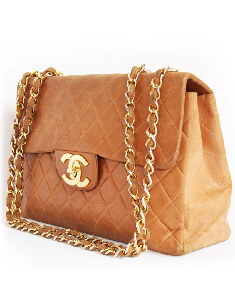 Maxi jumbo CHANEL beige vintage