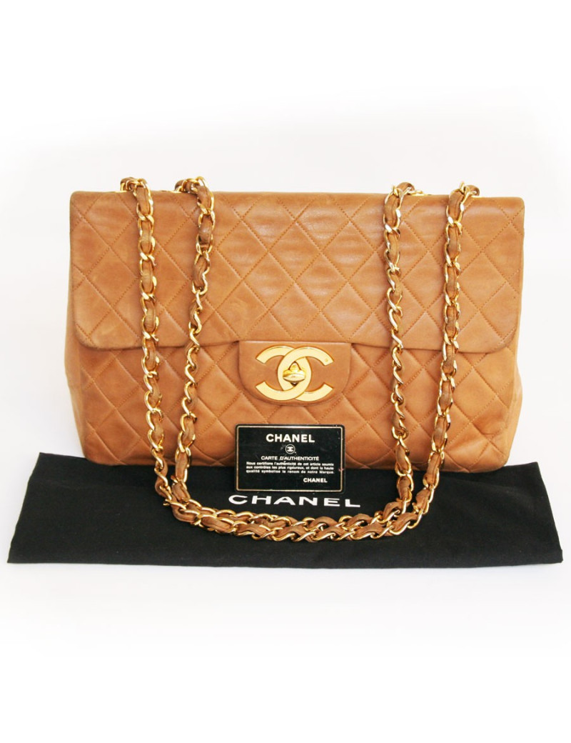 Maxi jumbo CHANEL beige vintage