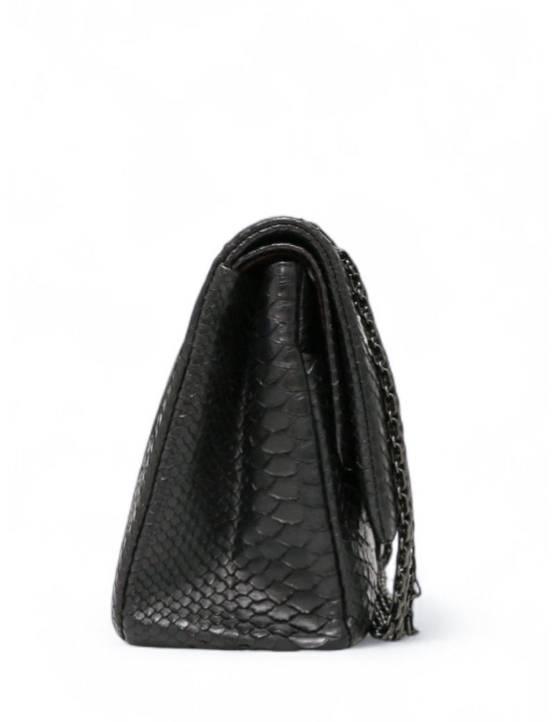 2.55 CHANEL all black python