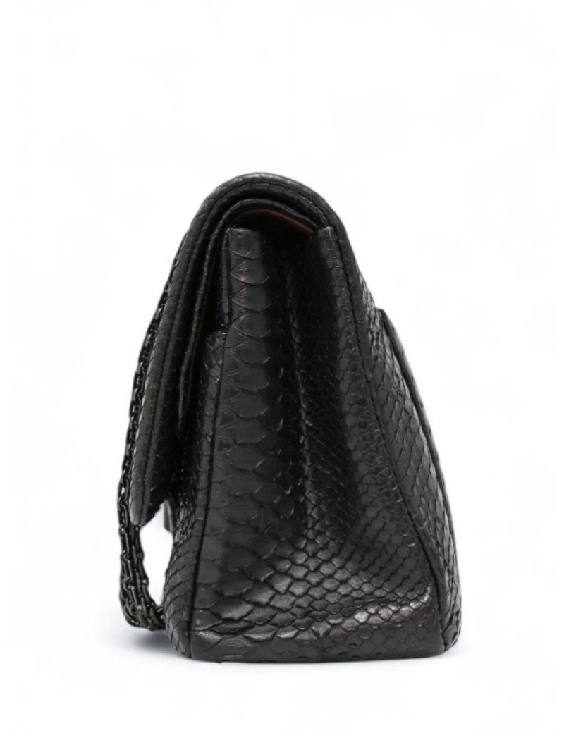 2.55 CHANEL all black python