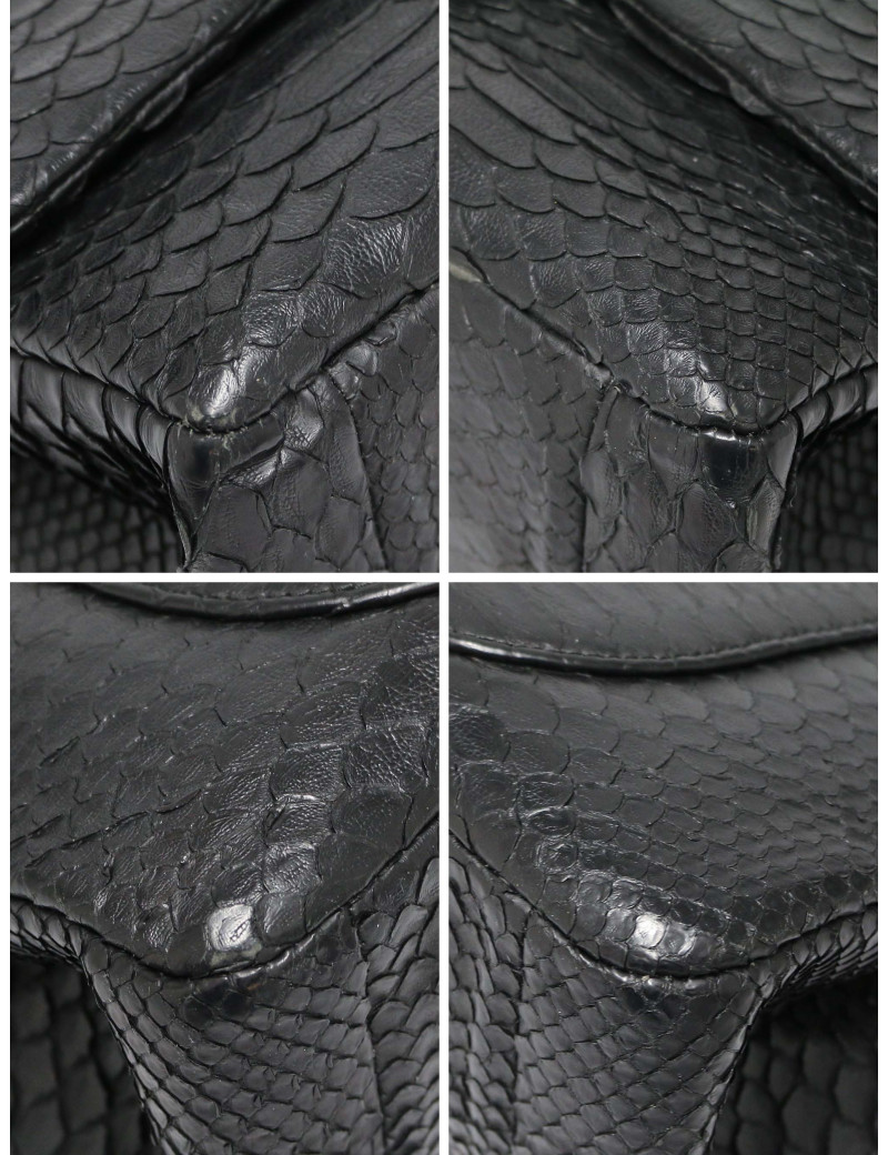 2.55 CHANEL all black python