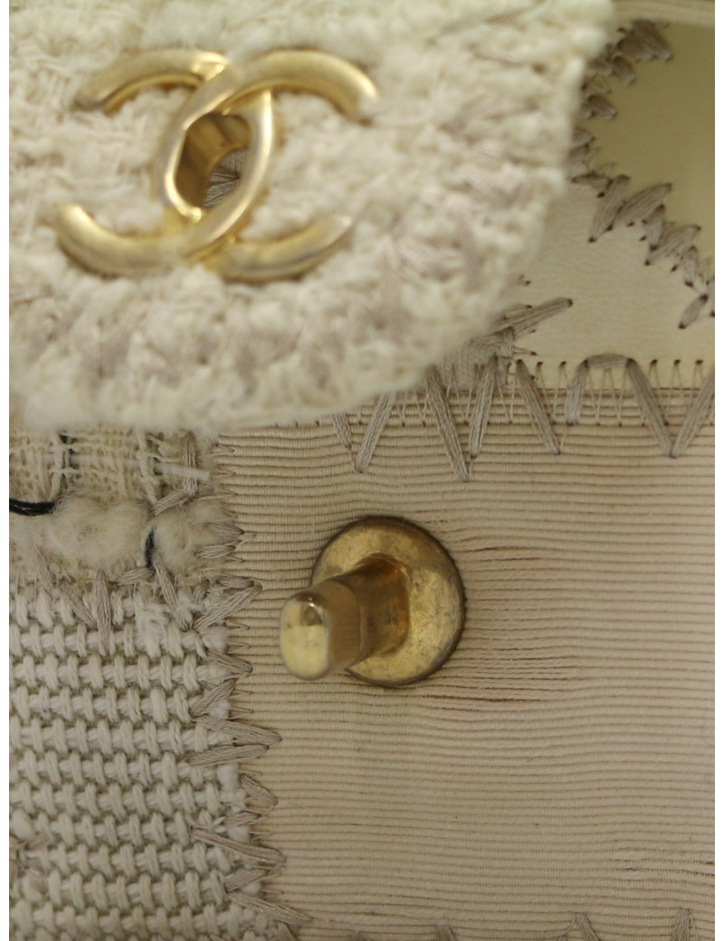 Sac CHANEL patchwork blanc