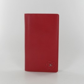 Portefeuille cuir rouge CHANEL
