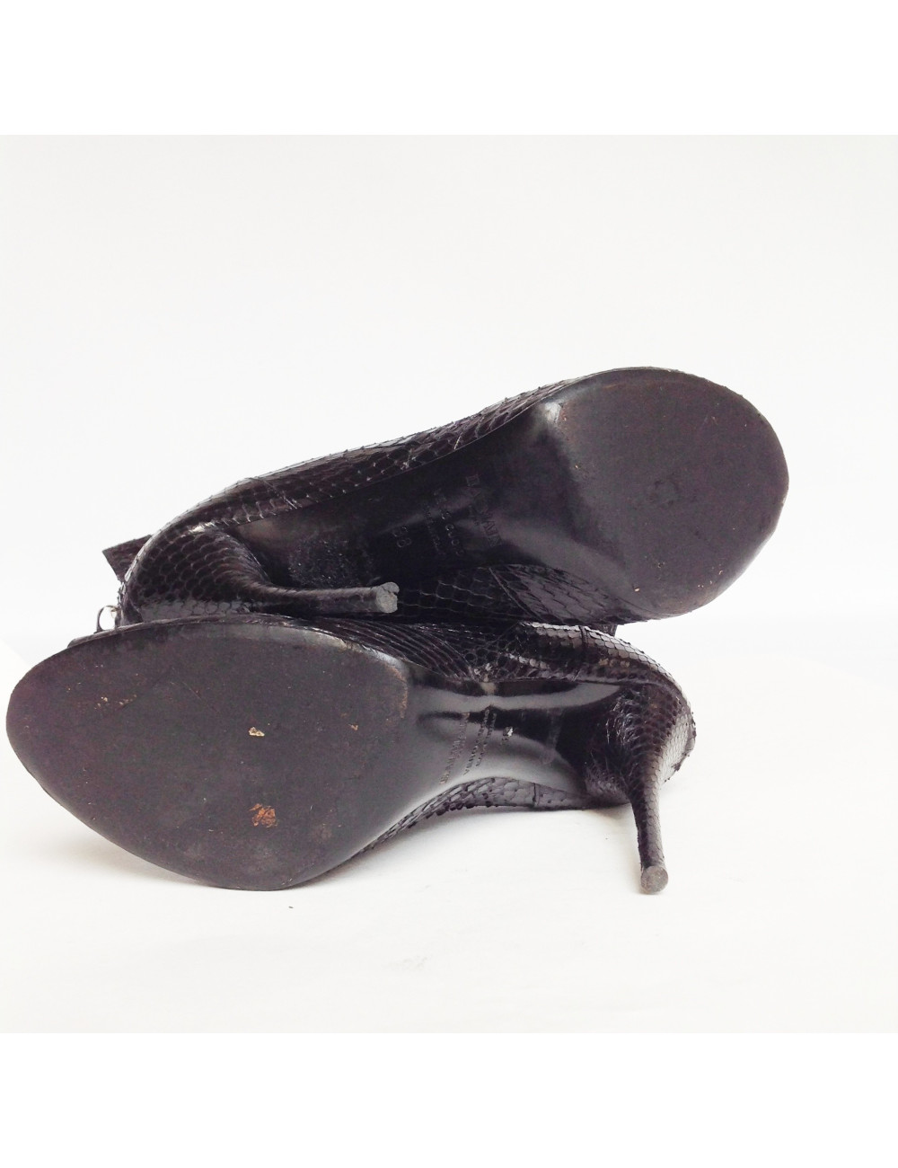 Escarpins BALMAIN T 38 python noir 