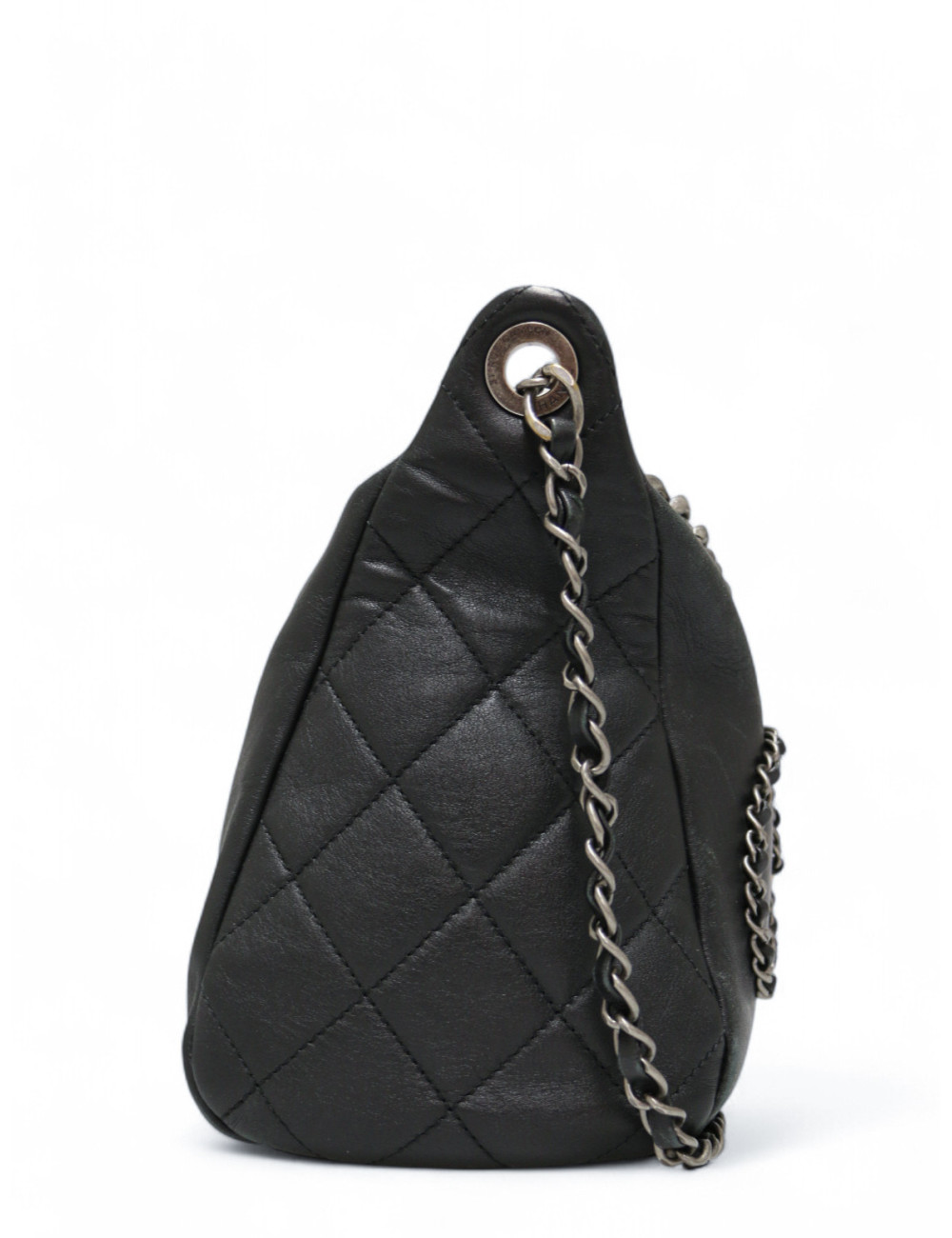 Sac Rock CHANEL cuir d'agneau noir
