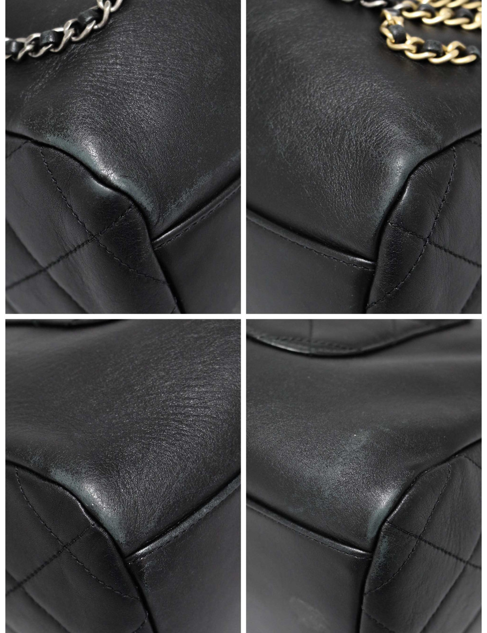 Sac Rock CHANEL cuir d'agneau noir