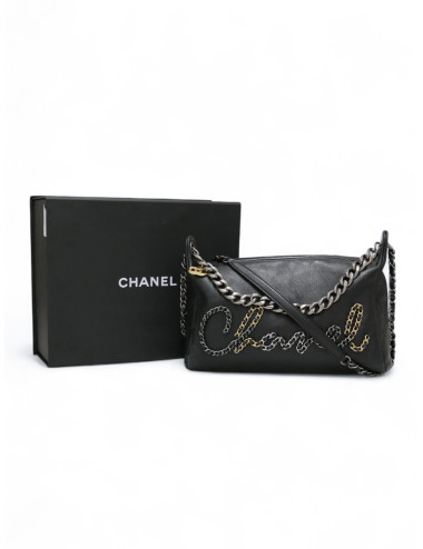 Sac Rock CHANEL cuir d'agneau noir 2