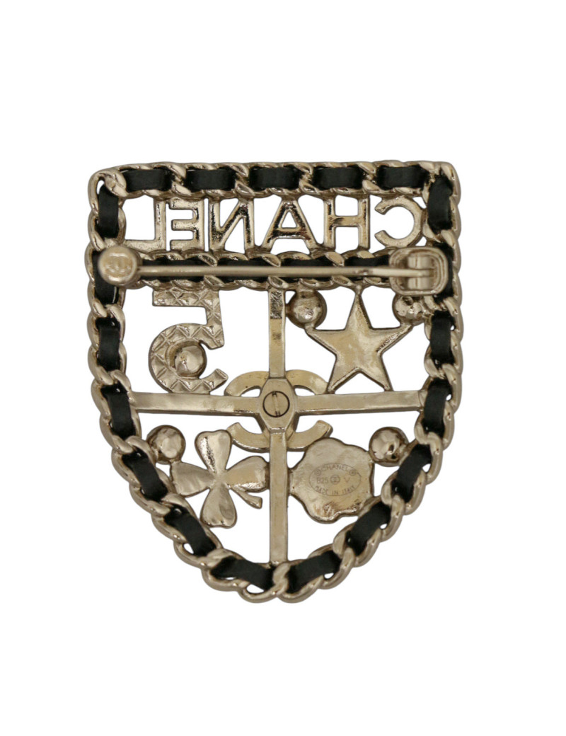 Broche CHANEL Ecusson doré