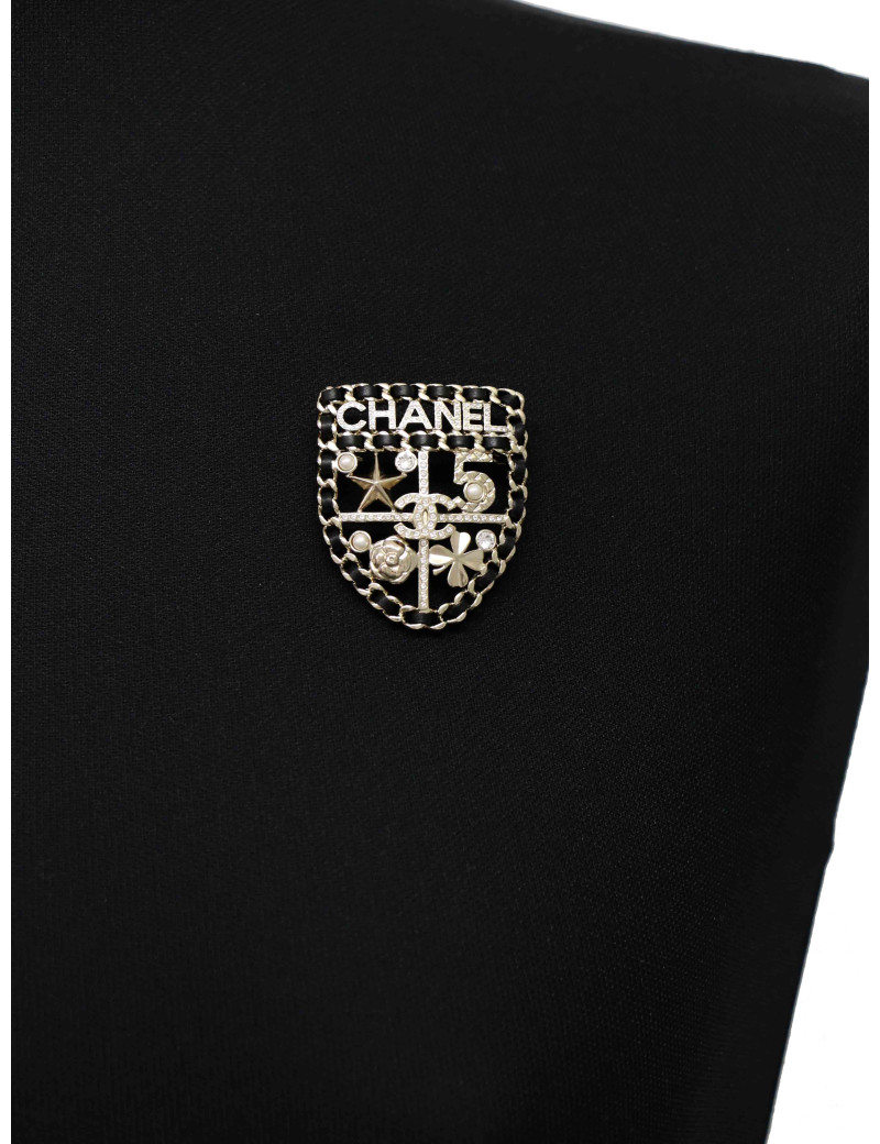Broche CHANEL Ecusson doré