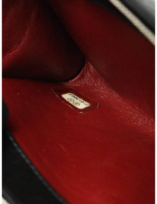 Sac pochette CHANEL cuir d'agneau noir