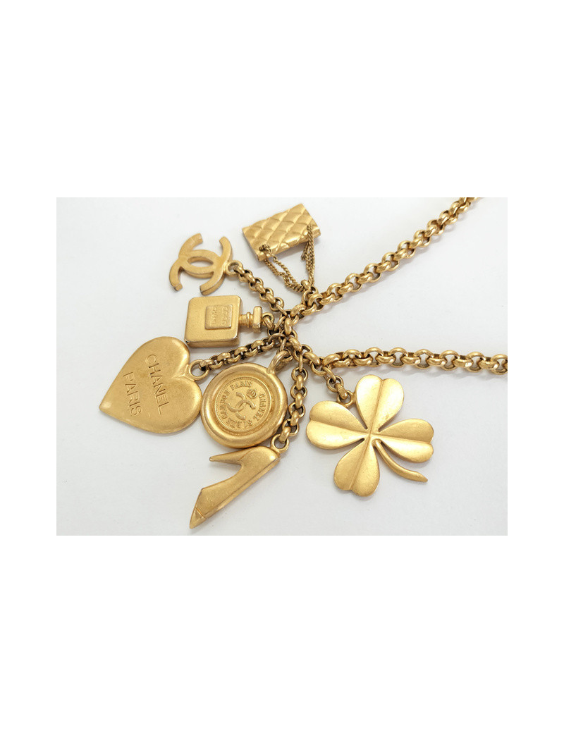 Collier Charms Chanel vintage doré