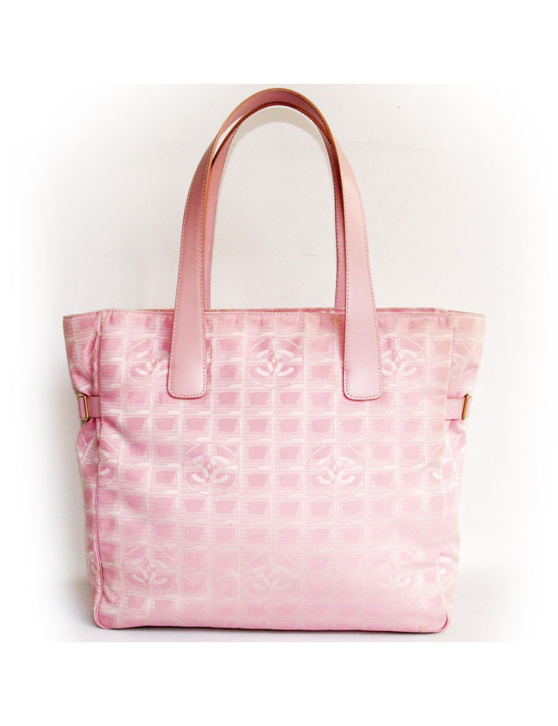 Sac CHANEL rose en toile
