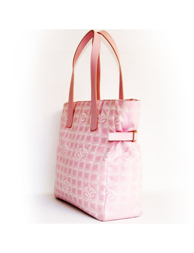 Sac CHANEL rose en toile