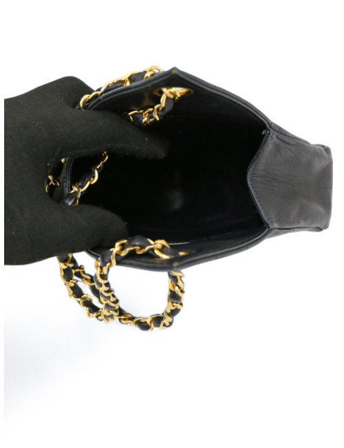 Sac vintage CHANEL bleu marine