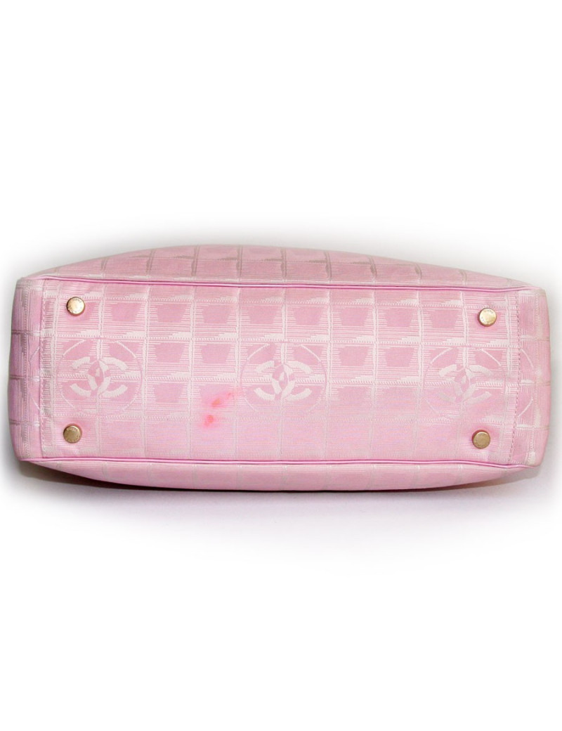 Sac CHANEL rose en toile