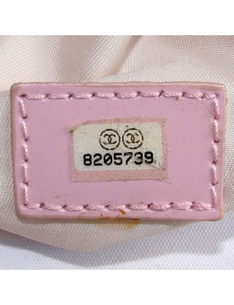 Sac CHANEL rose en toile