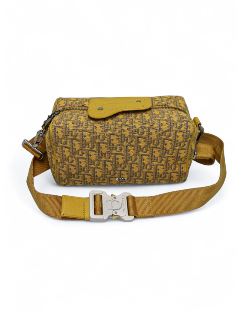 Sac Dior Lingot 22 en toile jaune : occasion certifiée authentique