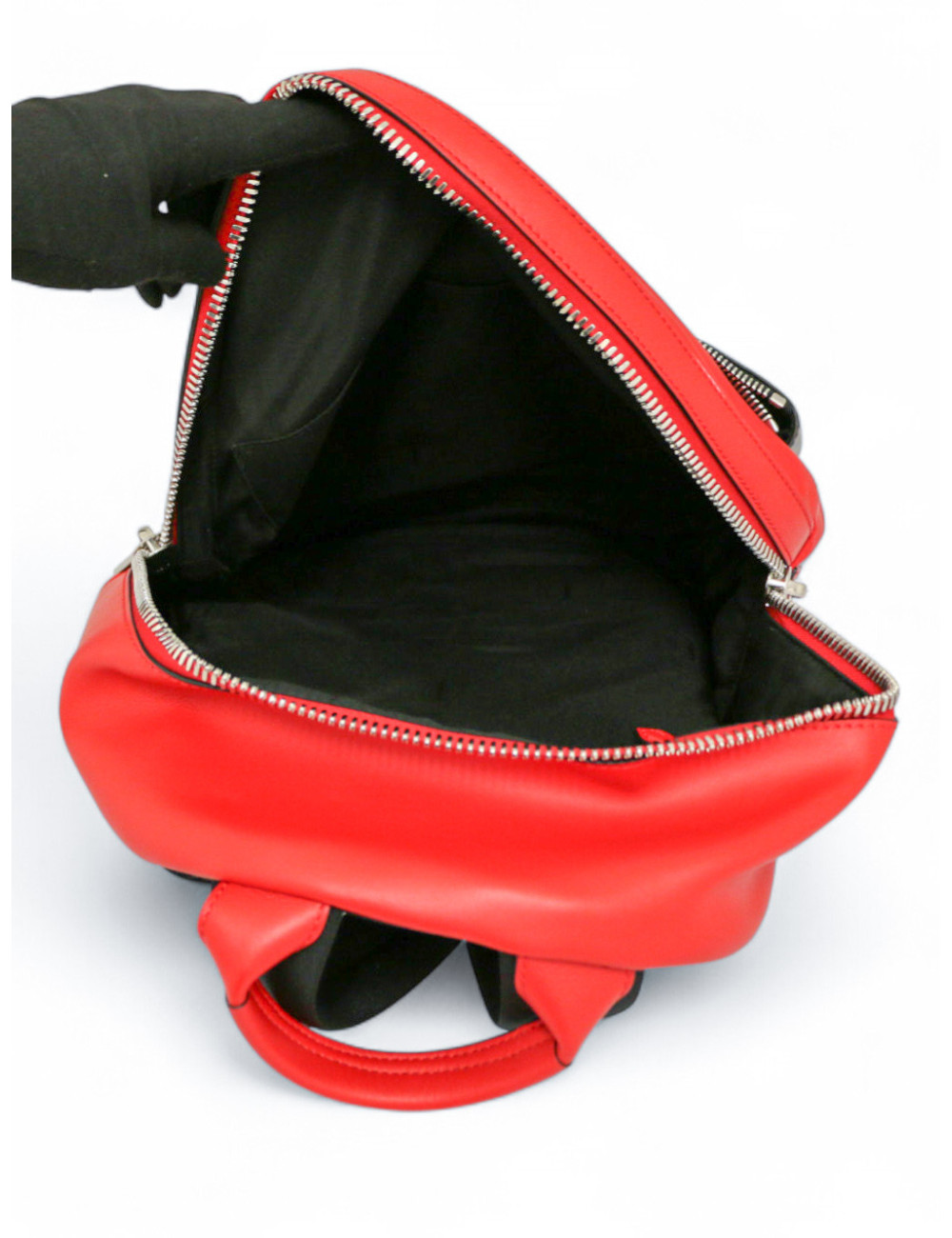 Sac à dos FENDI Faces cuir rouge et noir