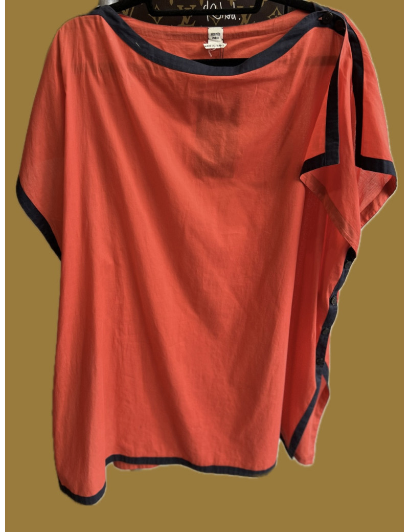 Blouse HERMES T 38 coton orange