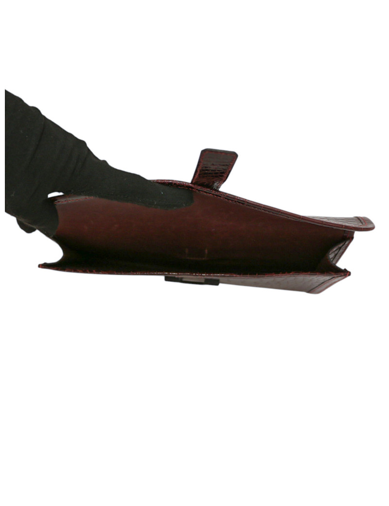 Pochette HERMES Jige Elan 29 alligator bordeaux