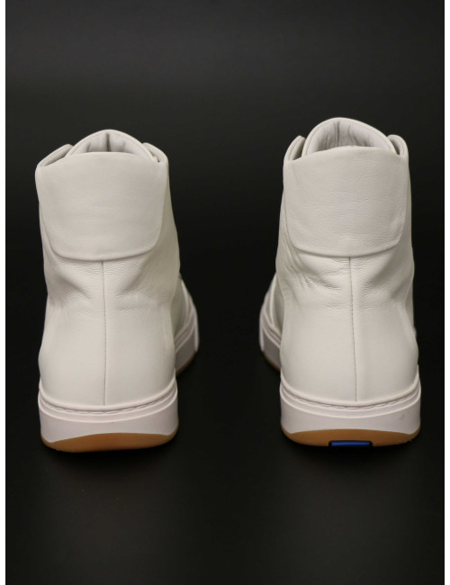 Sneakers Bottega Veneta cuir écru : occasion certifiée authentique