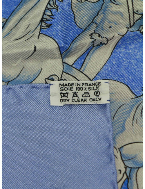 Carré Hermès Cosmos soie bleue : occasion certifiée authentique