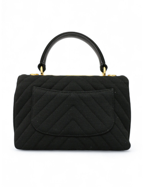 Sac Trendy CHANEL jersey noir