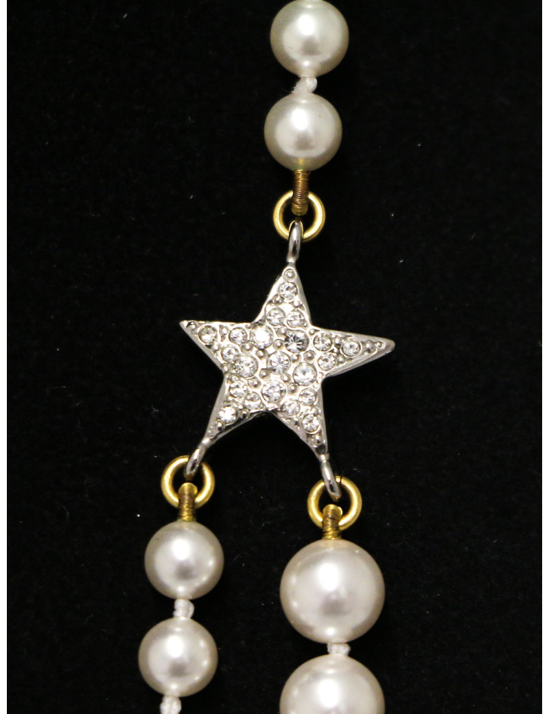 Sautoir double rangs CHANEL perles