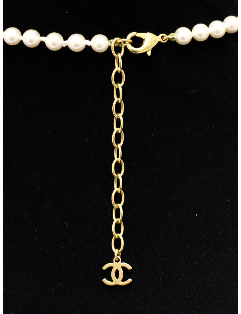 Sautoir perles CHANEL double rangs