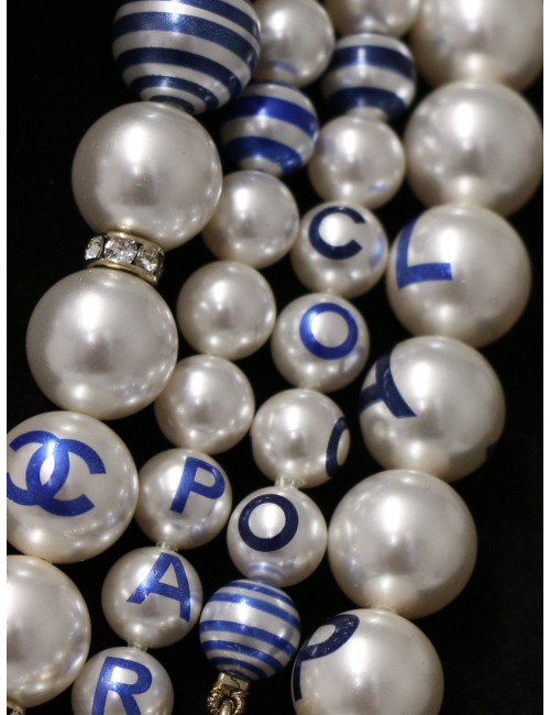 Sautoir multi rangs perles CHANEL La Pausa livré dans sa boîte Chanel